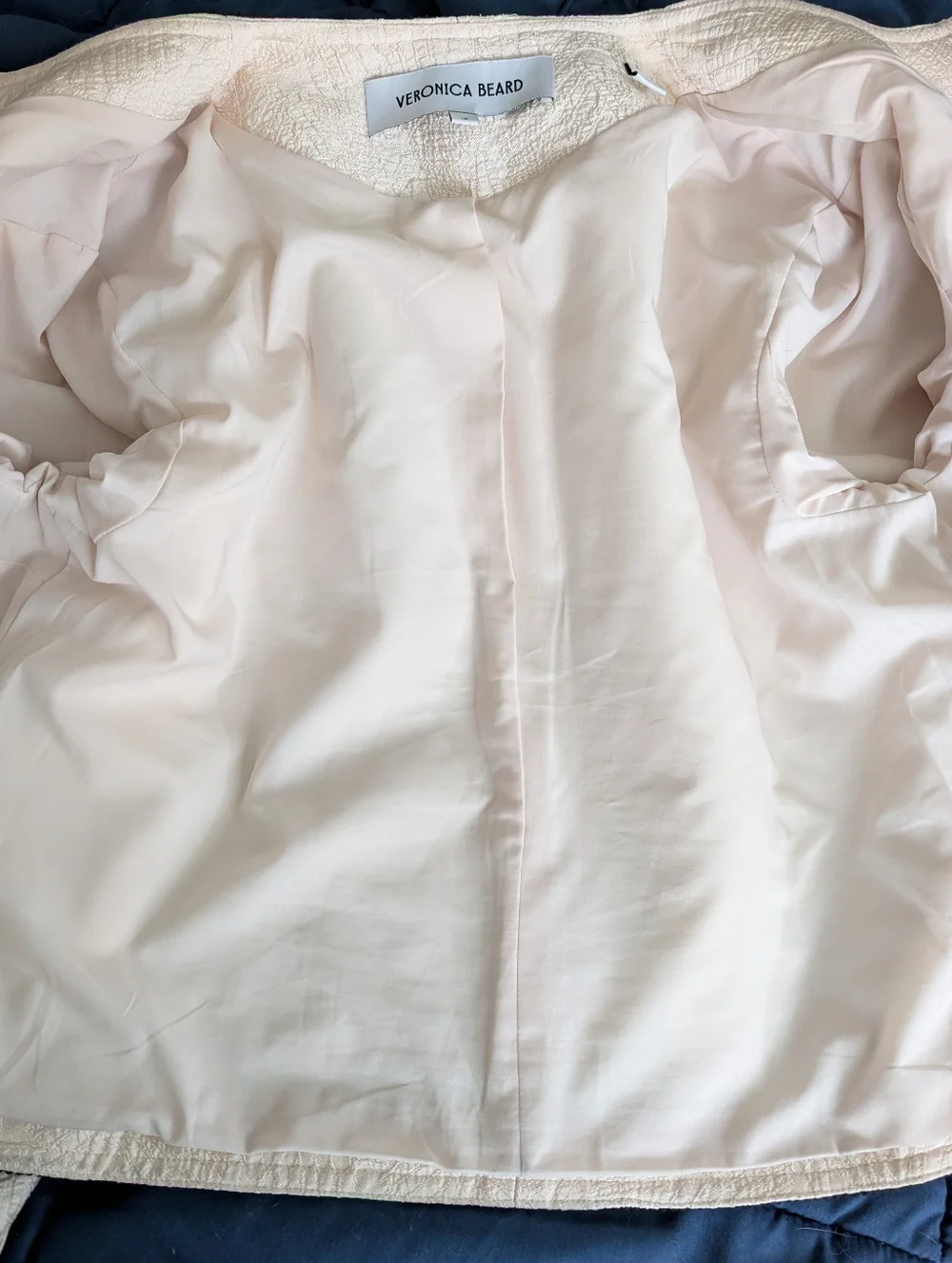 Veronica Beard Darla Lady Jacket Blazer Ivory Size 10 - Picture 14 of 14
